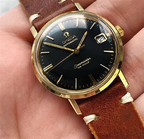 omega seamaster de ville automatic black dial|1973 omega seamaster de ville.